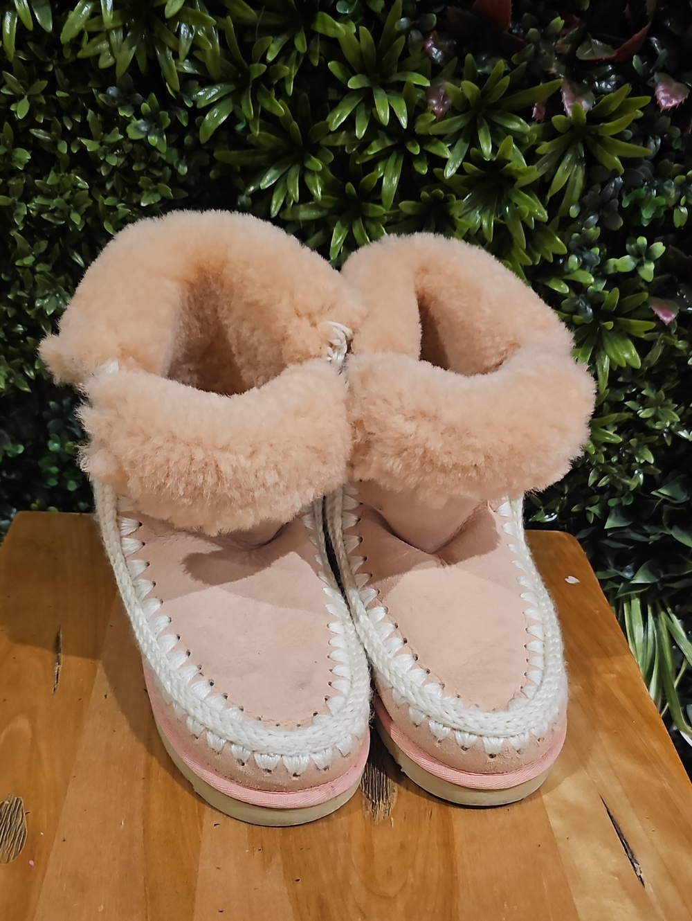 Cozy Women's Pink Shearling Moccasin Boots